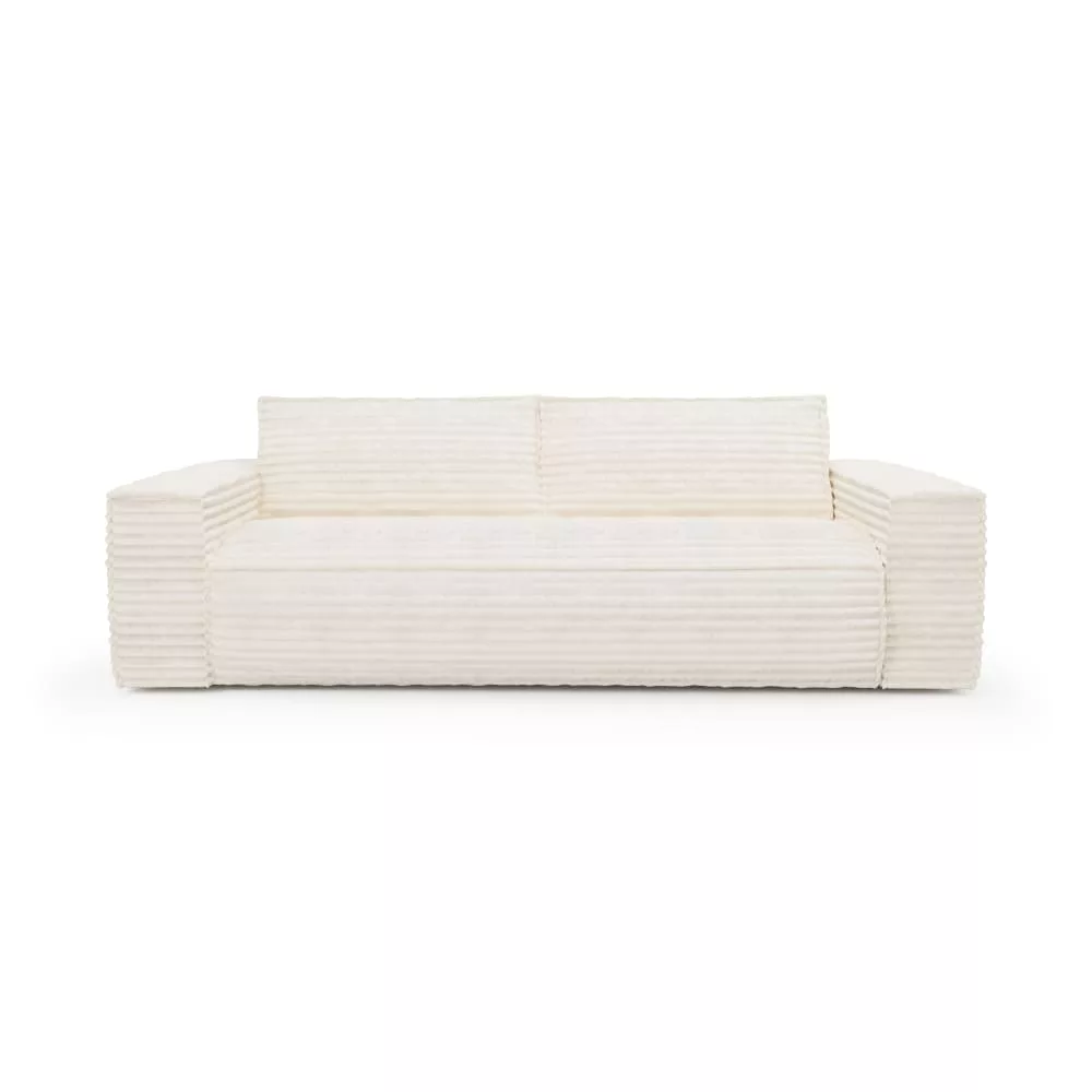Canapé convertible express matelas 140cm 3 places velours côtelé