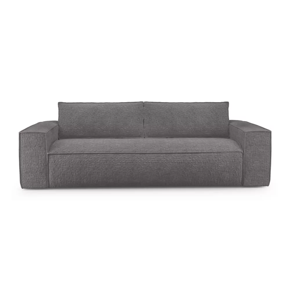 Canapé convertible express matelas 140cm 3 places en velours
