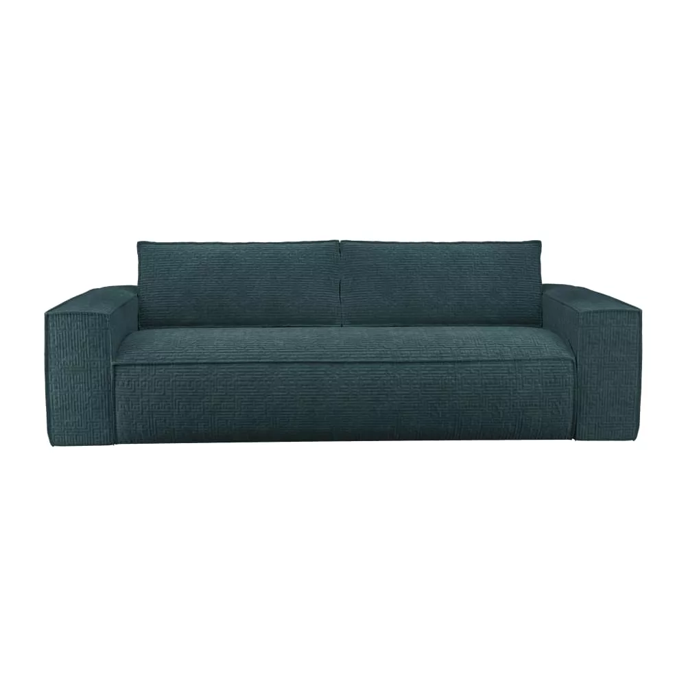Canapé convertible express matelas 160cm 4places en velours océan