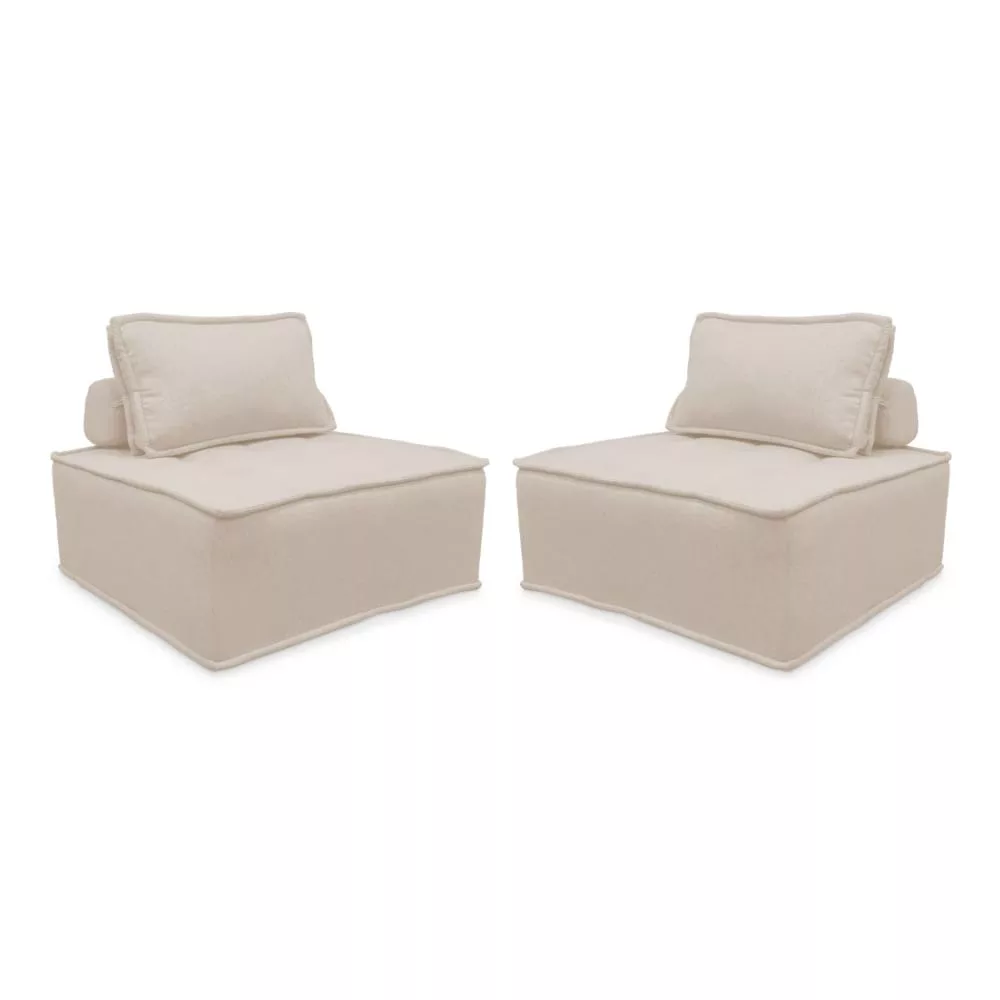 2 chauffeuses pour canapé tissu capitonné