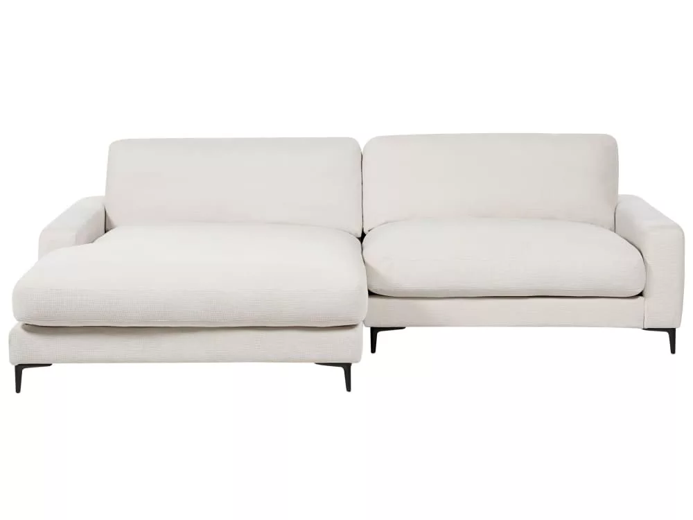 Canapé d'angle 3 personnes en tissu chenille