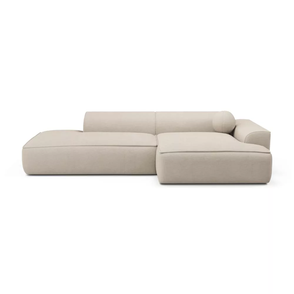 Canapé angle 4 places en tissu tramé