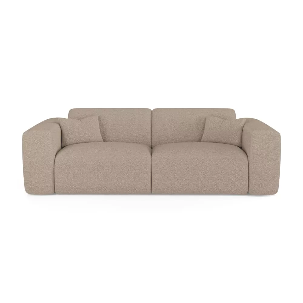 Canapé convertible express 160cm 4 places tissu bouclette
