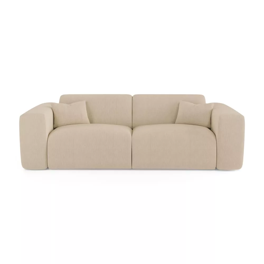 Canapé convertible express 140cm 3 places en velours côtelé