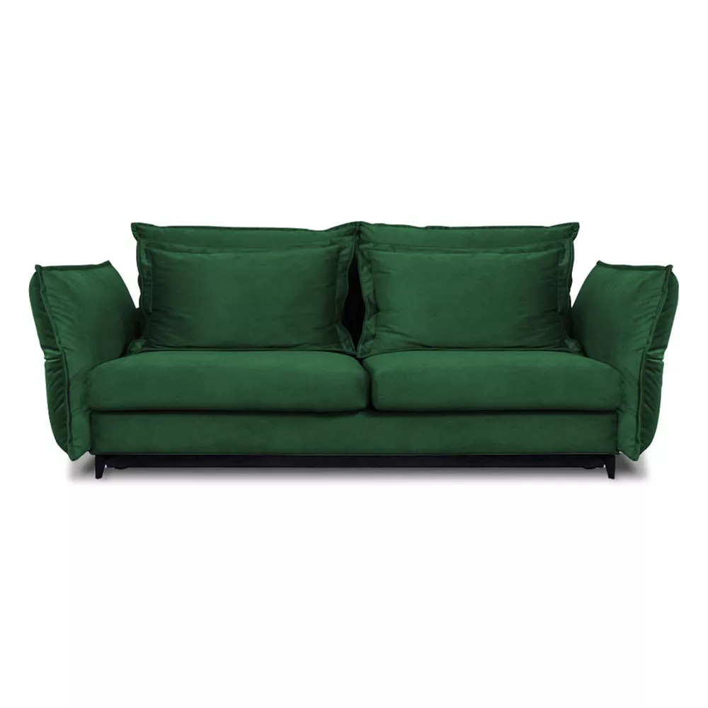 Canapé 3 places velours convertible malachite