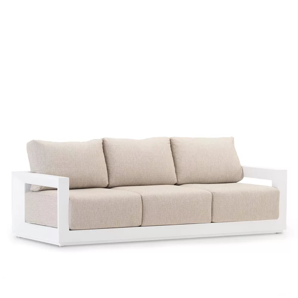 Canape 3 places aluminium
