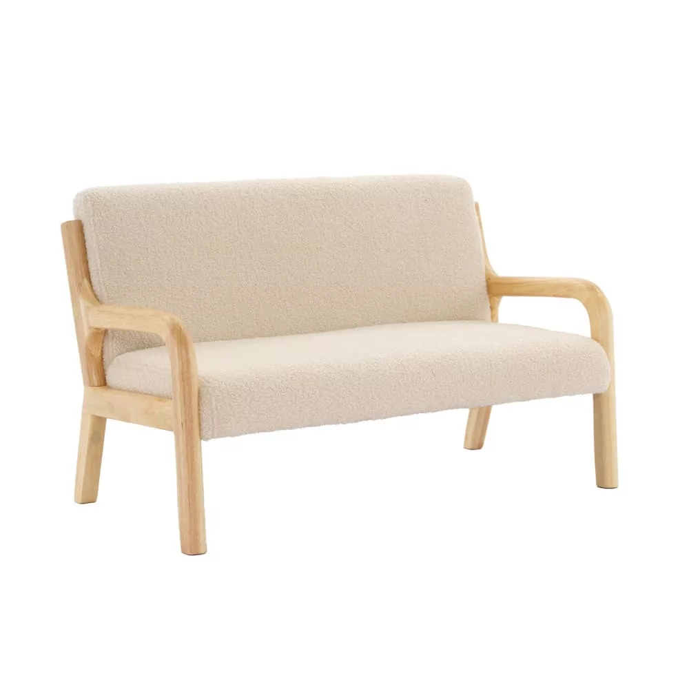 Banquette scandinave enfant bois bouclette