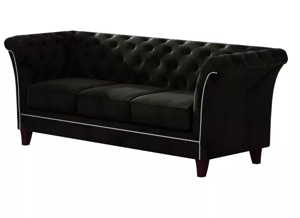 Canapé Chesterfield 3 places en velours