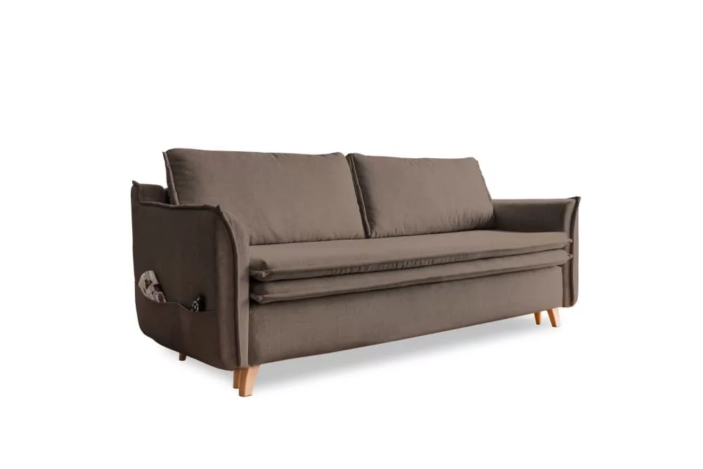 Canapé convertible slim, caffe latte