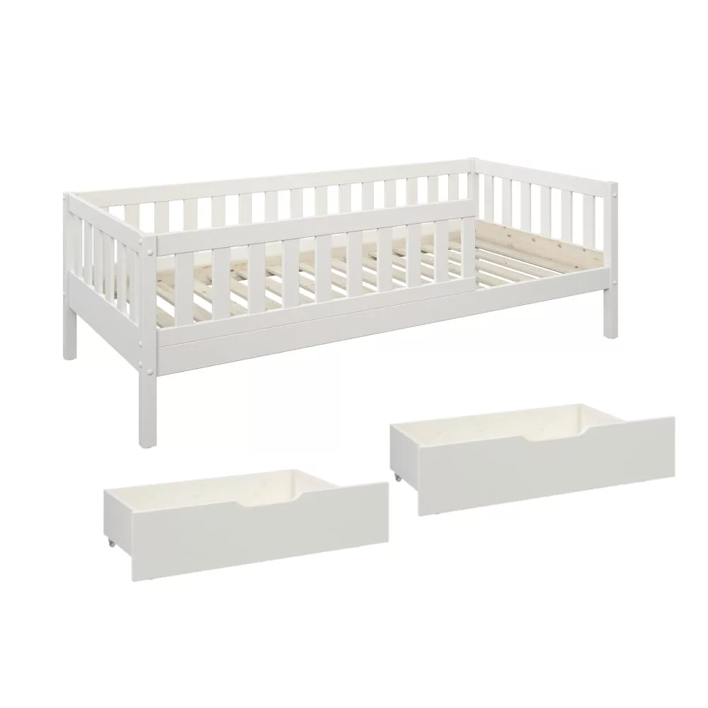 Lit banquette avec tiroirs pin massif