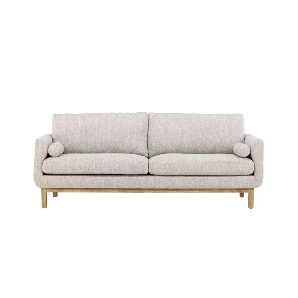Canapé 3 places en tissu et bois – Bois
