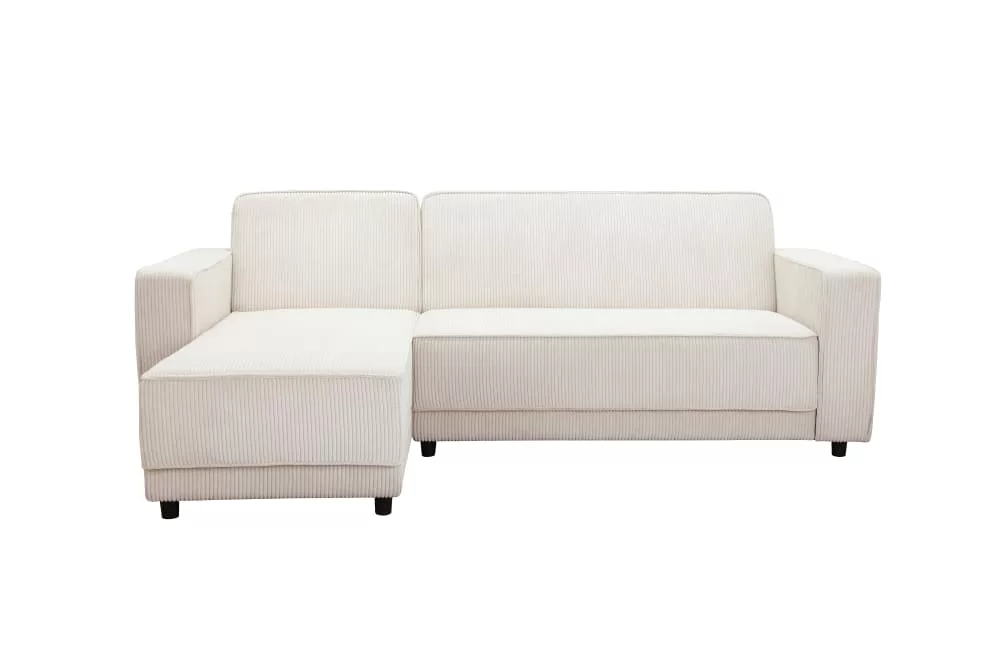 Canapé-lit 3 places avec chaise longue en tissu