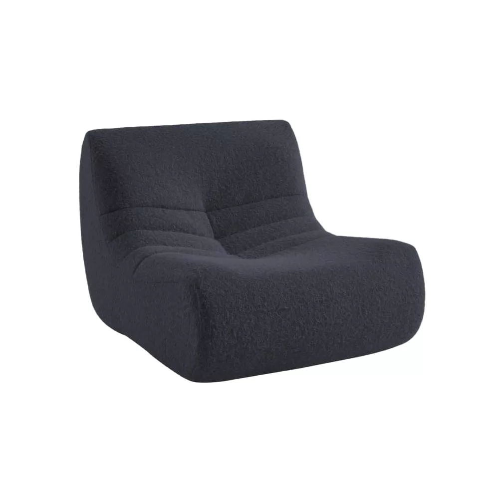 Chauffeuse tissu effet alpaca 1 place