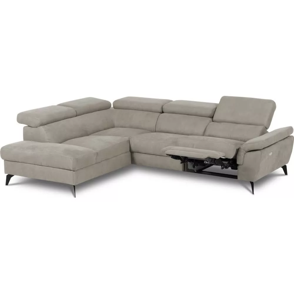 Canapé d'angle relax électrique 5 places tissu