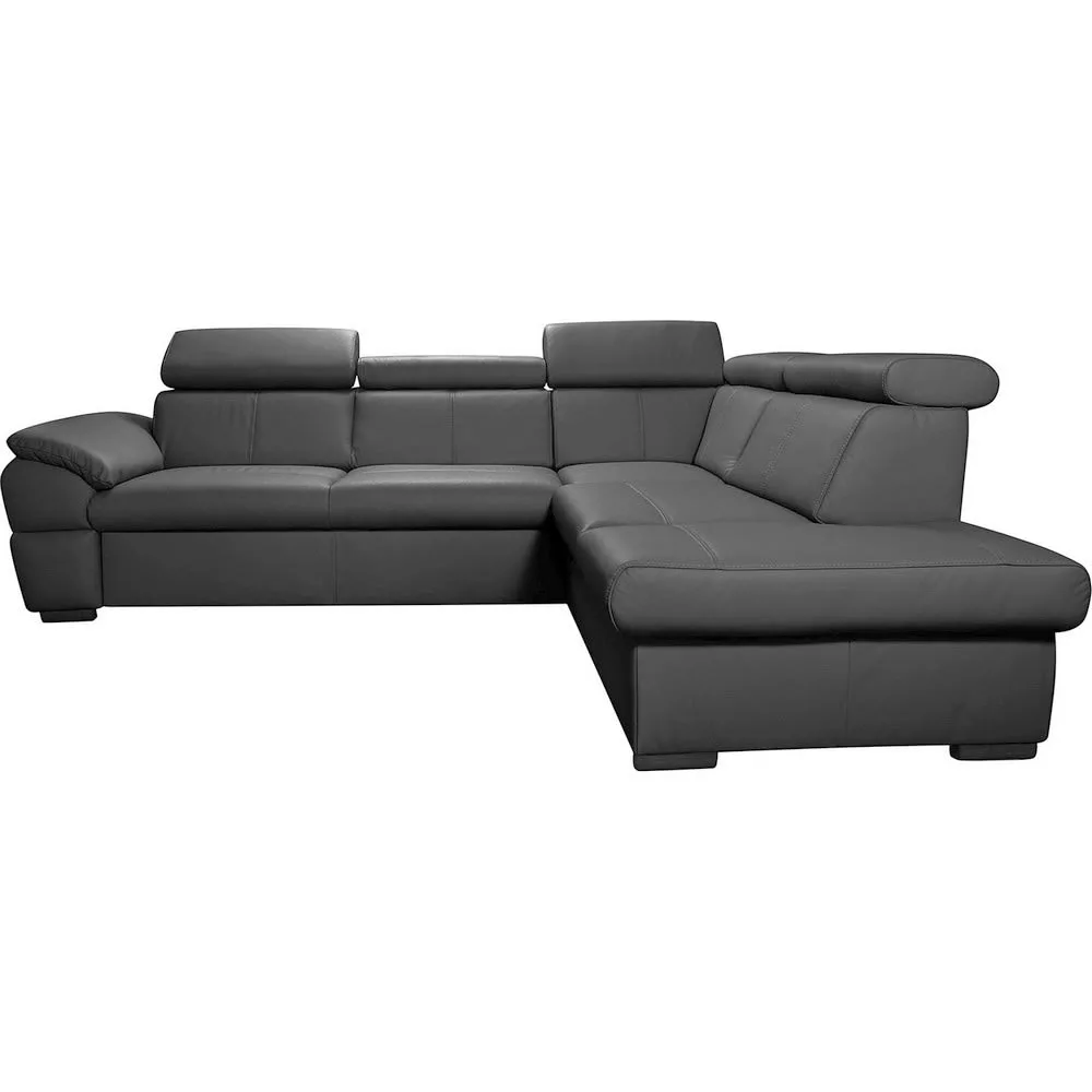 Canapé d'angle convertible en cuir 5 places