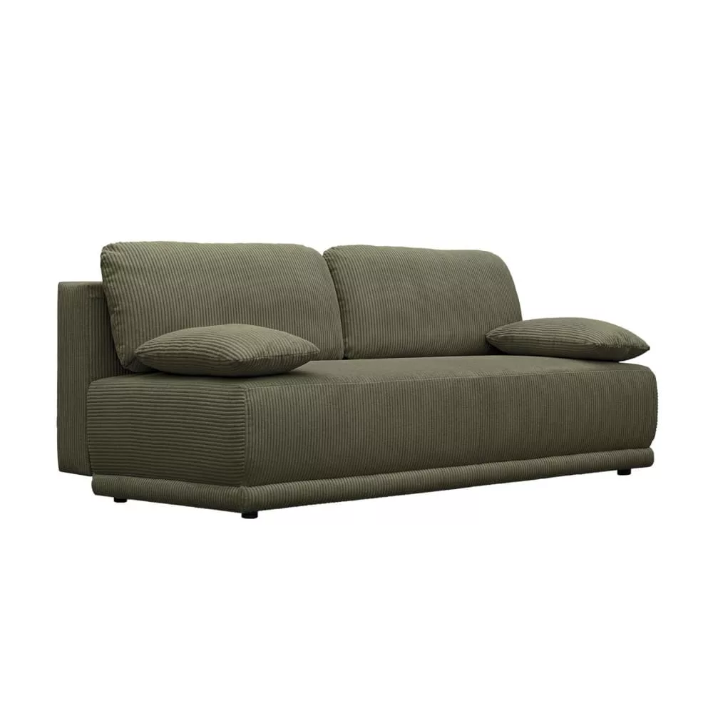 Banquette convertible 3 places velours côtelé avec coffre de rangement – Nelson Velours