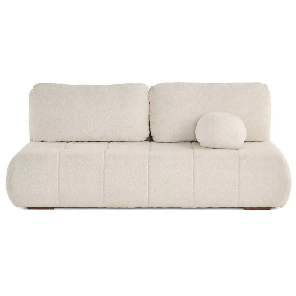Canapé convertible 3 places avec coffre en tissu texturé