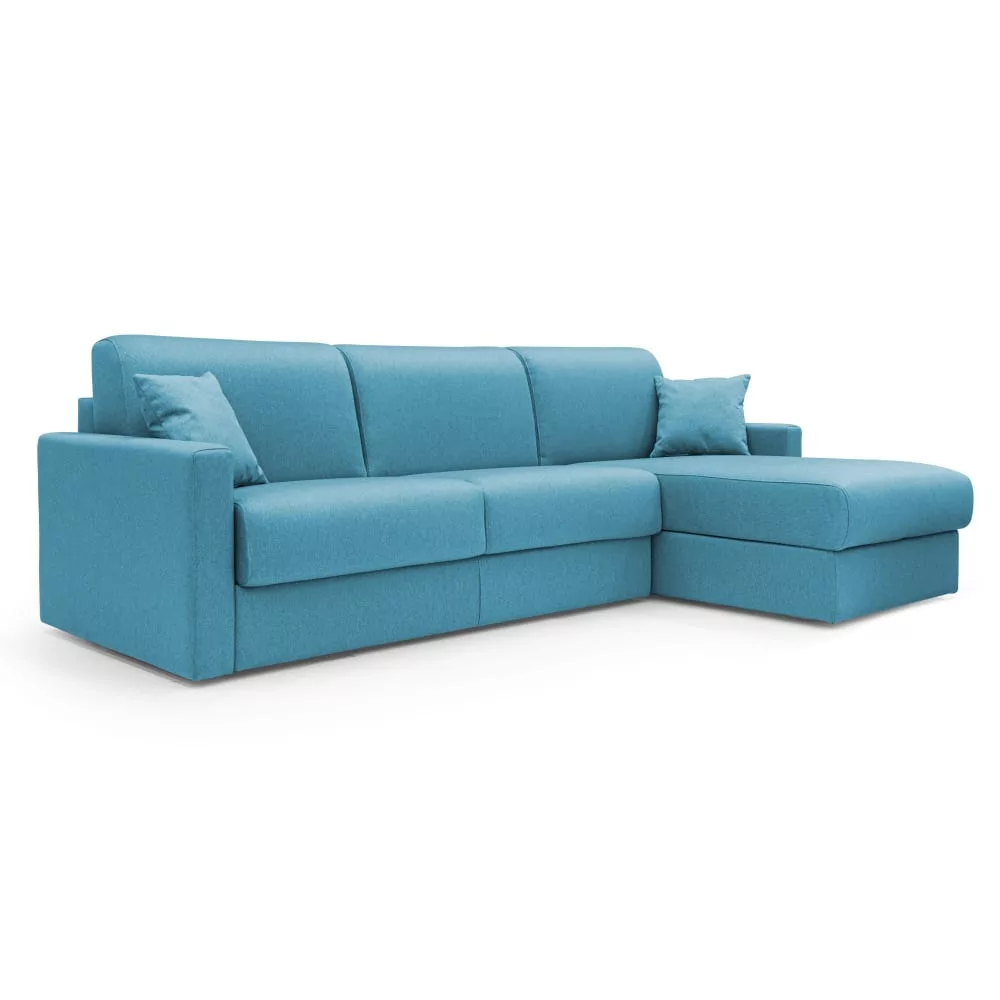 Canapé d'angle en tissu imperméable 288 cm ciel