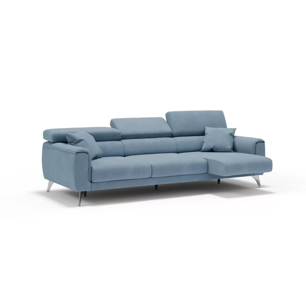 Canapé 3 assises extensibles en tissu imperméable 244 cm pastel