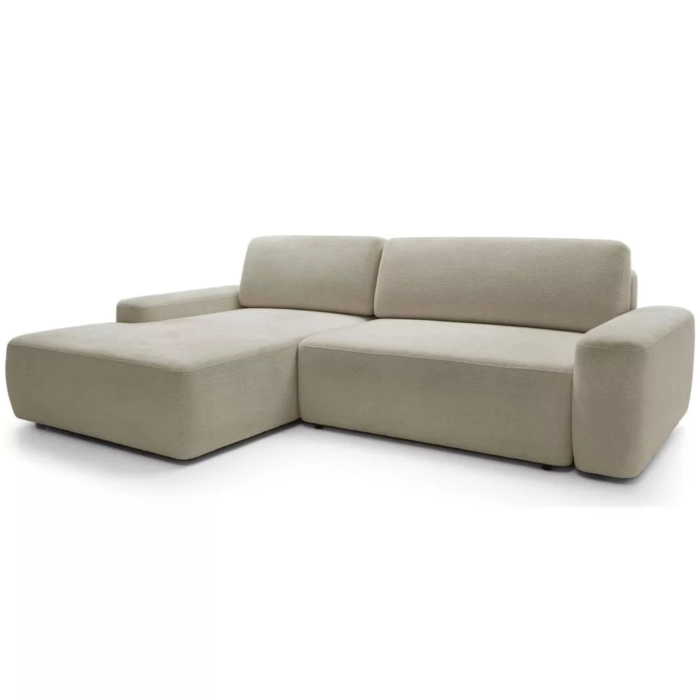 Canapé d’angle convertible, en tissu chenille côté