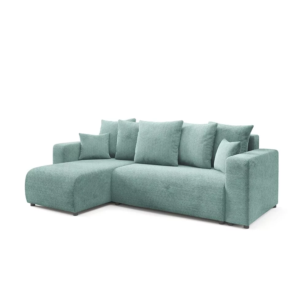 Canapé d'angle convertible 4 places en tissu d'eau