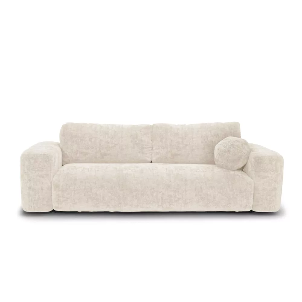 Canapé convertible avec coffre 4 places en velours texturé