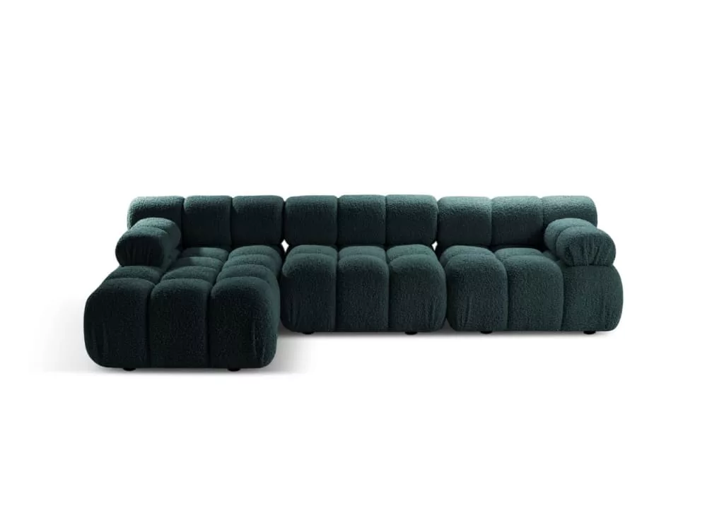Canapé d'angle modulaire 4 places en bouclé