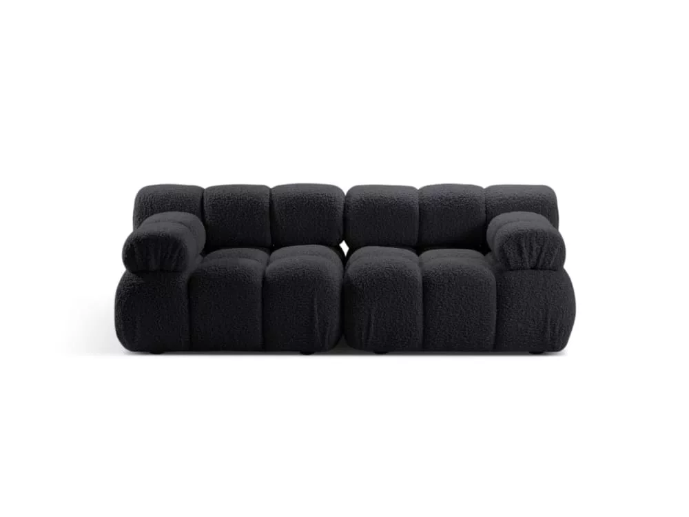 Canapé modulaire 2 places en bouclé graphite