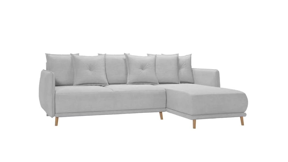 Canapé d’angle avec fonction de couchage et coffre de rangement