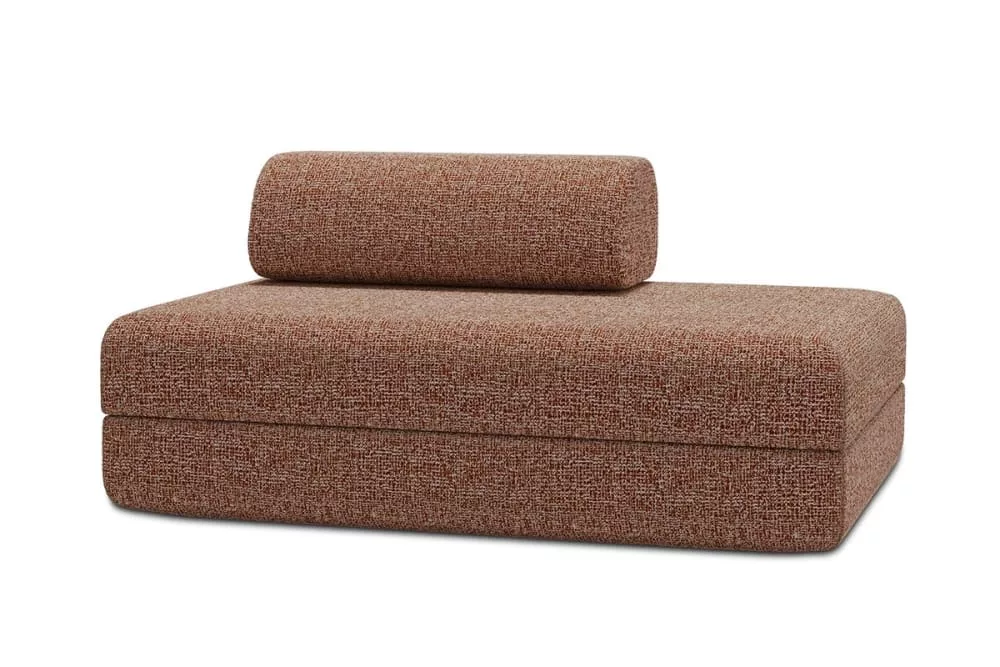 Canapé convertible et modulable 2 places en tweed