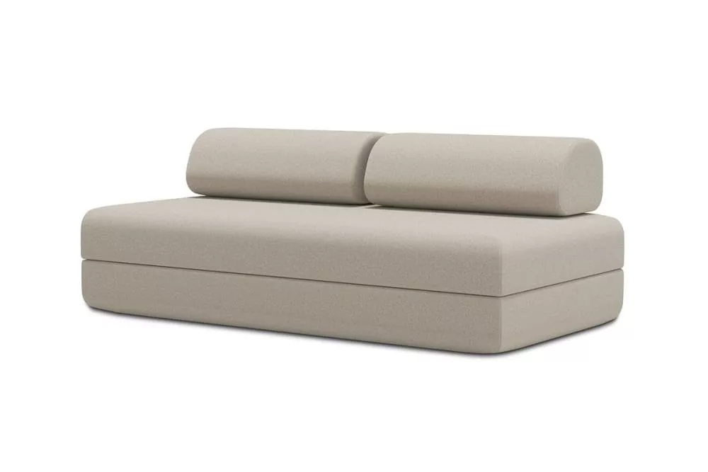 Canapé convertible et modulable 3 places en tissu lisse