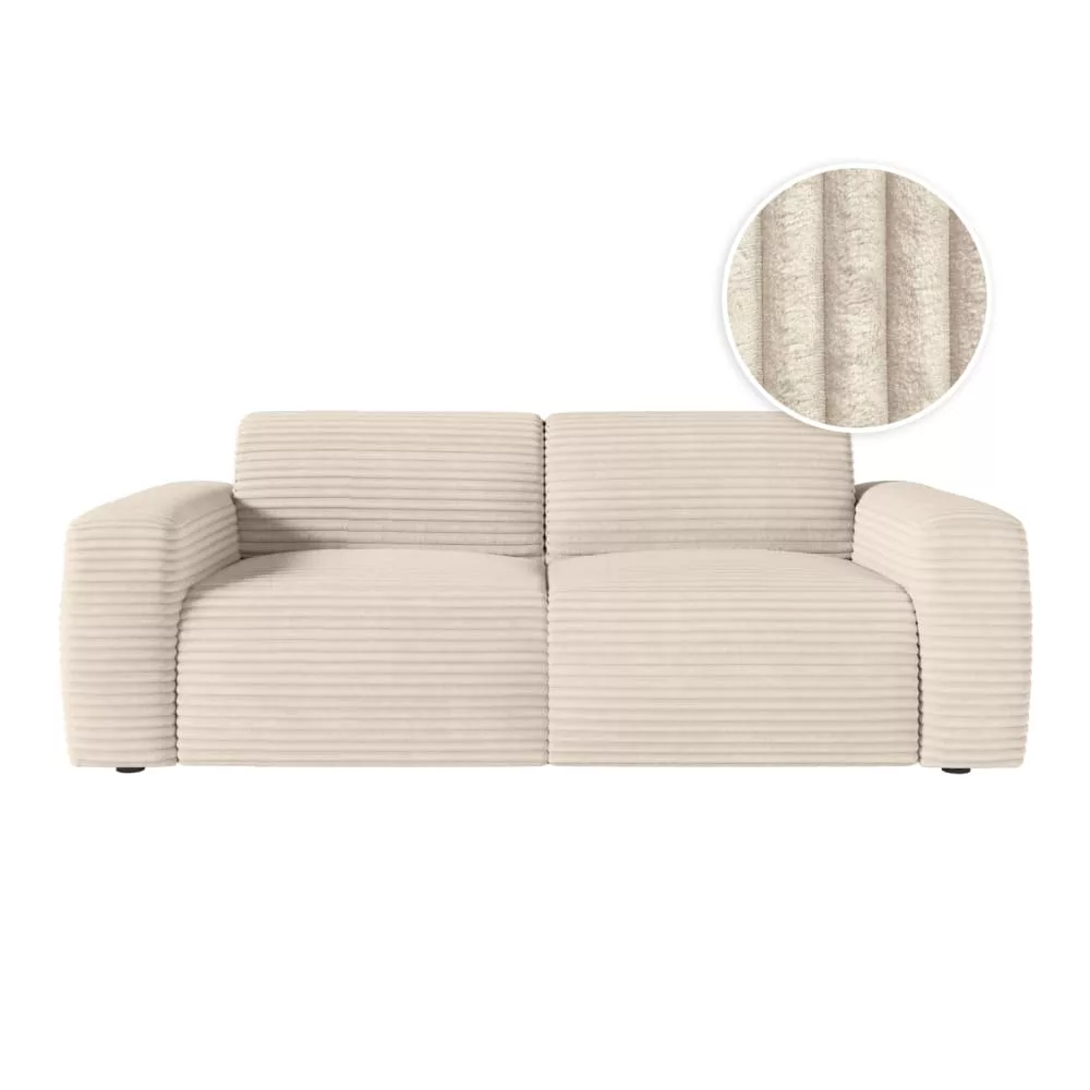 Canapé convertible couchage matelas 17cm velours
