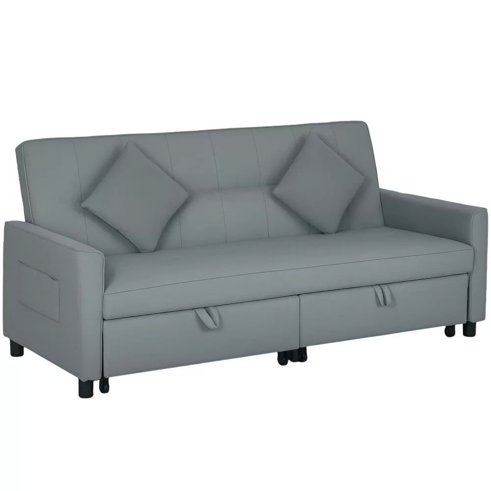 Canapé convertible 3 places tissu velours