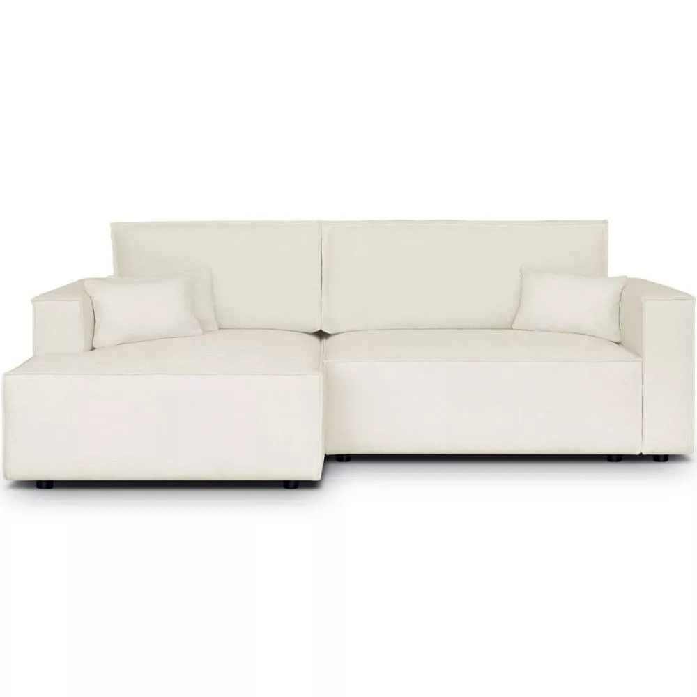 Canapé d'angle convertible 3 places – tissu chenille