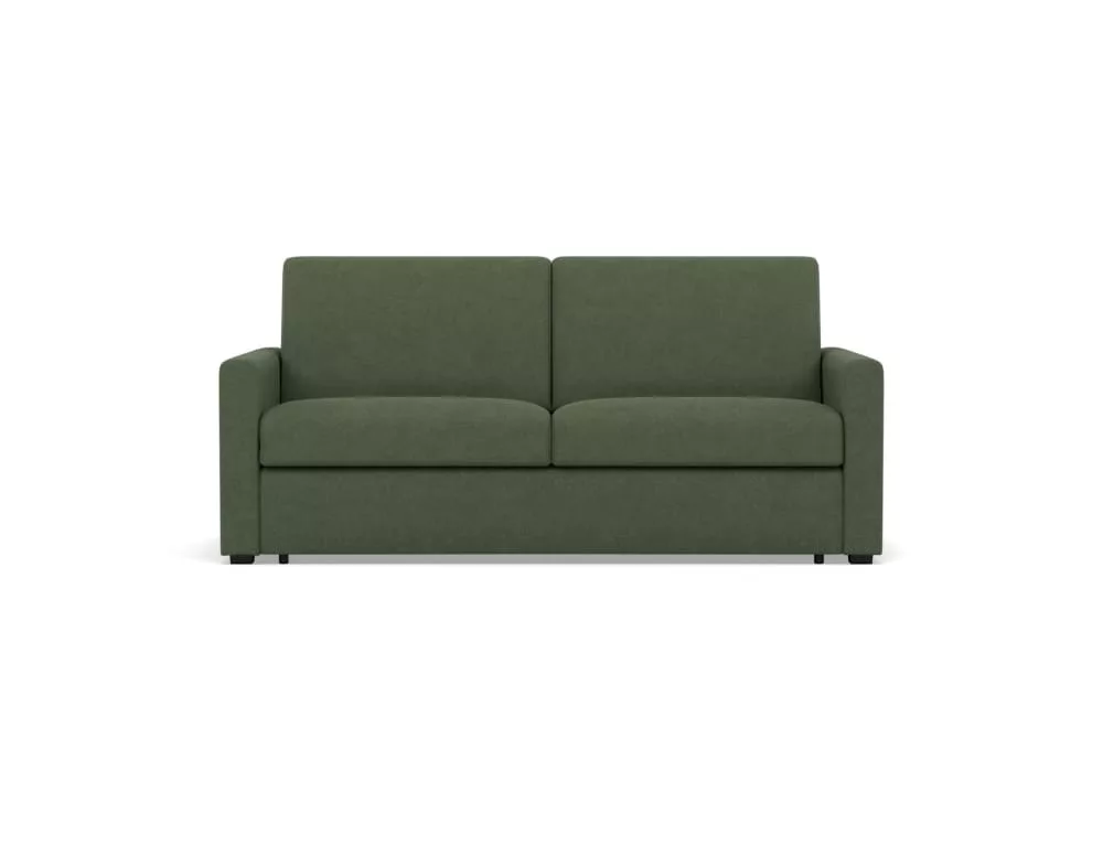 Canapé convertible express 2 places velours côtelé matelas 14 cm