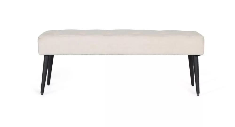 Banquette en tissu avec pieds en fer