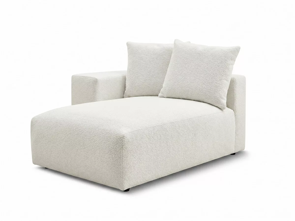 Méridienne avec accoudoir pour canapé modulable VOLTAIRE tissu angle BOBOCHIC 1 places