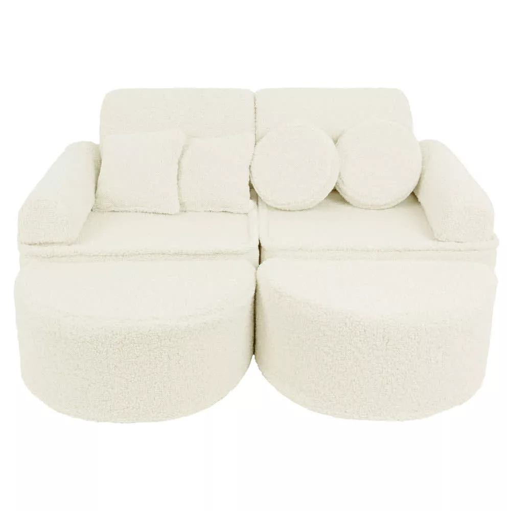 Canapé modulable enfant en peluche 12 pcs