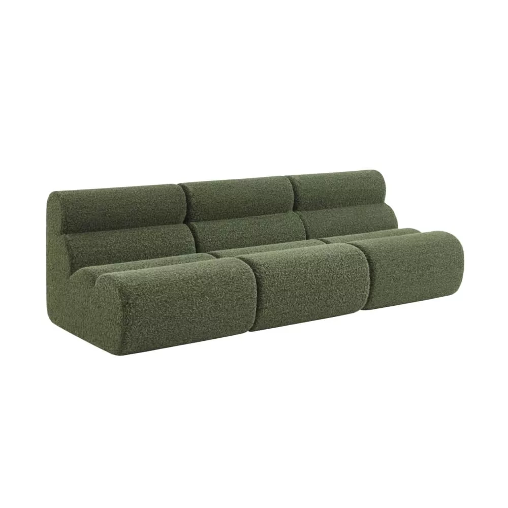 Chauffeuse compressée tissu effet alpaca (lot de 3)