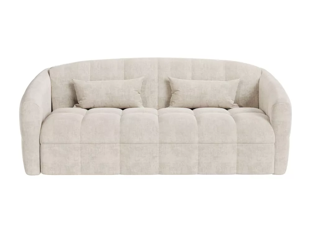 Canapé convertible 3 places en velours – Couchage 140 cm