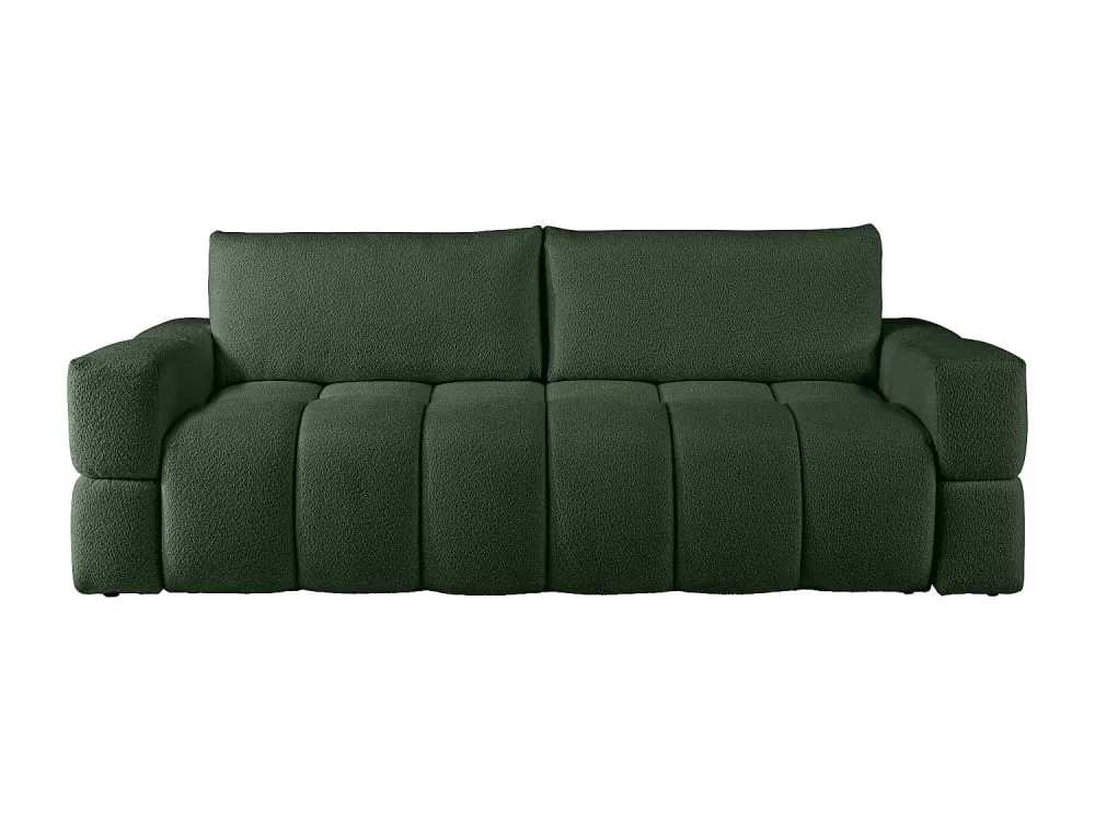 Canapé 3 places convertible en tissu bouclette issoro ii