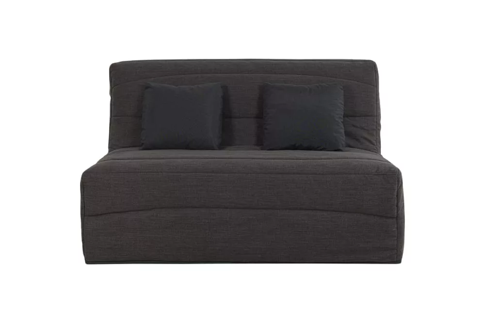 Banquette bz convertible 2/3 places tissu charbon