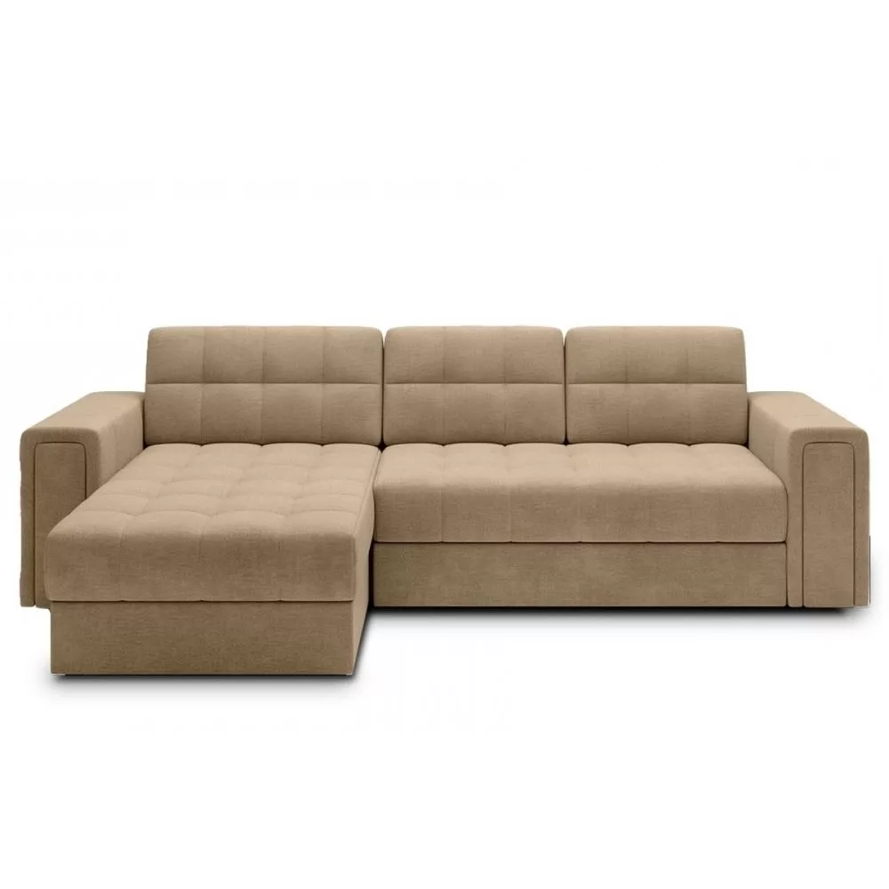 Canapé d'angle convertible velours 4 places