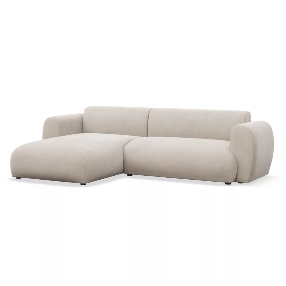 Canapé d’angle convertible, tissu chenille