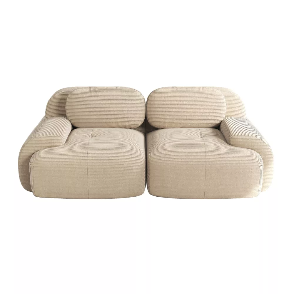 Canapé modulaire 2 places en velours côtelé – Confort & design