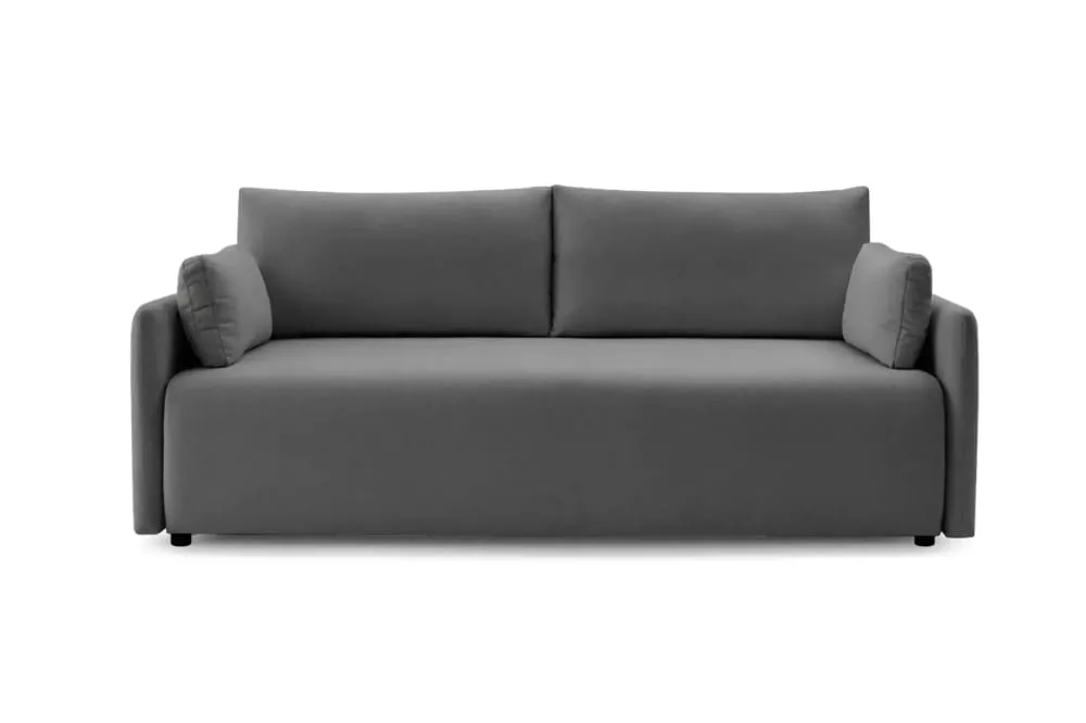 Canapé convertible tissu lisse 2 places