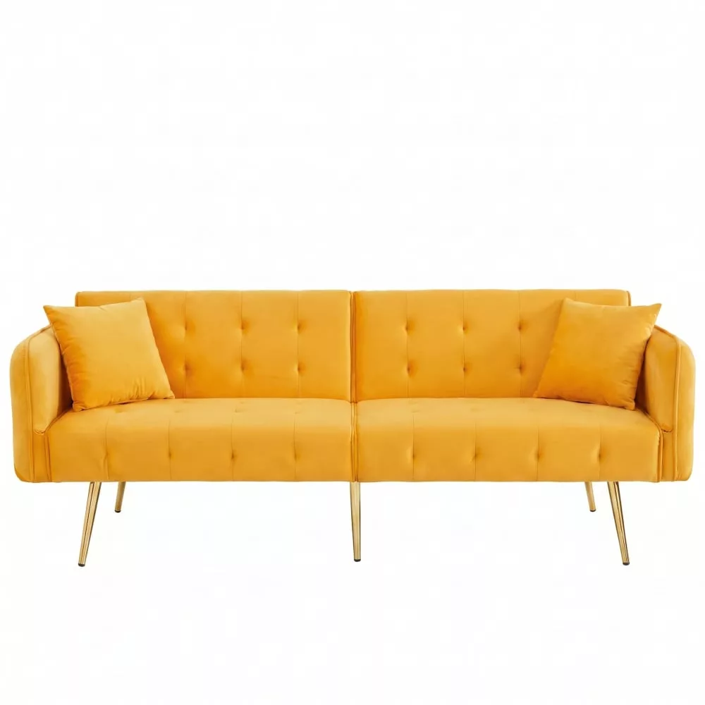 Canapé lit 2 places convertible en velours 3 positions