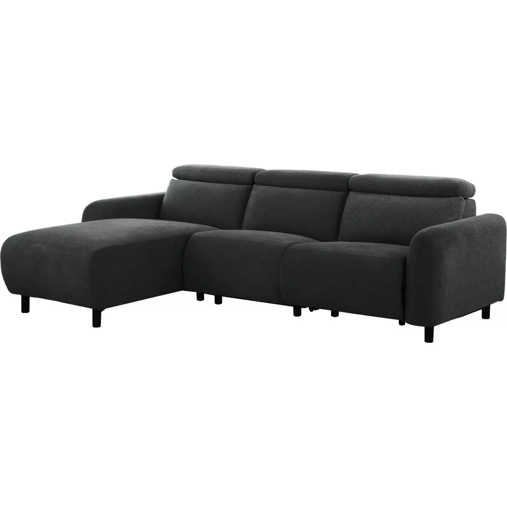 Canapé relax électrique 3 places méridienne g en tissu