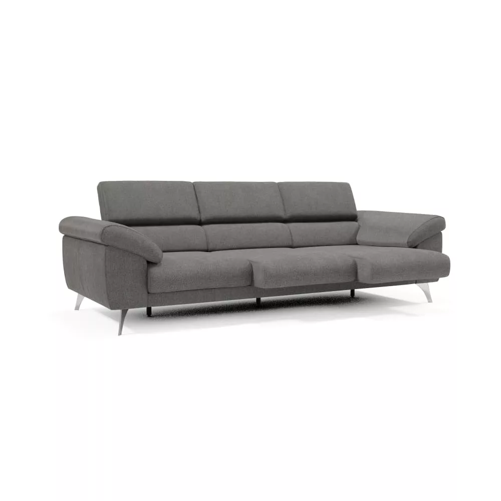 Canapé avec accoudoirs coffre 265 cm en tissu