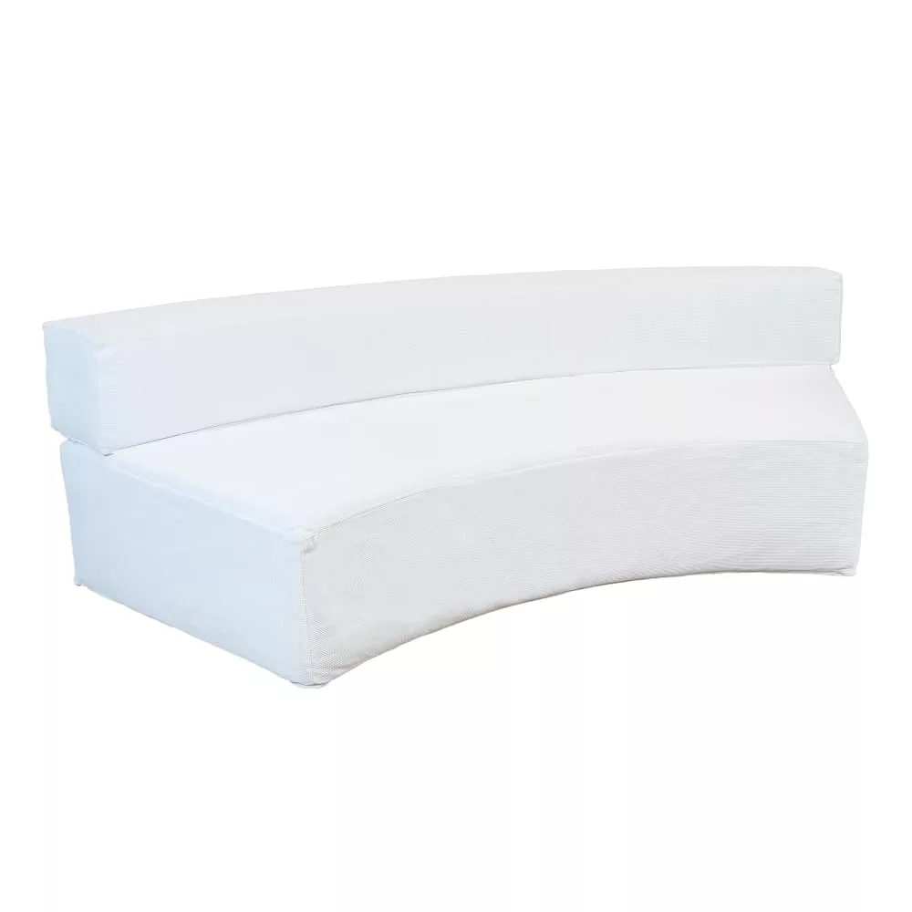 Canapé extérieur banquette demi-lune – raphia